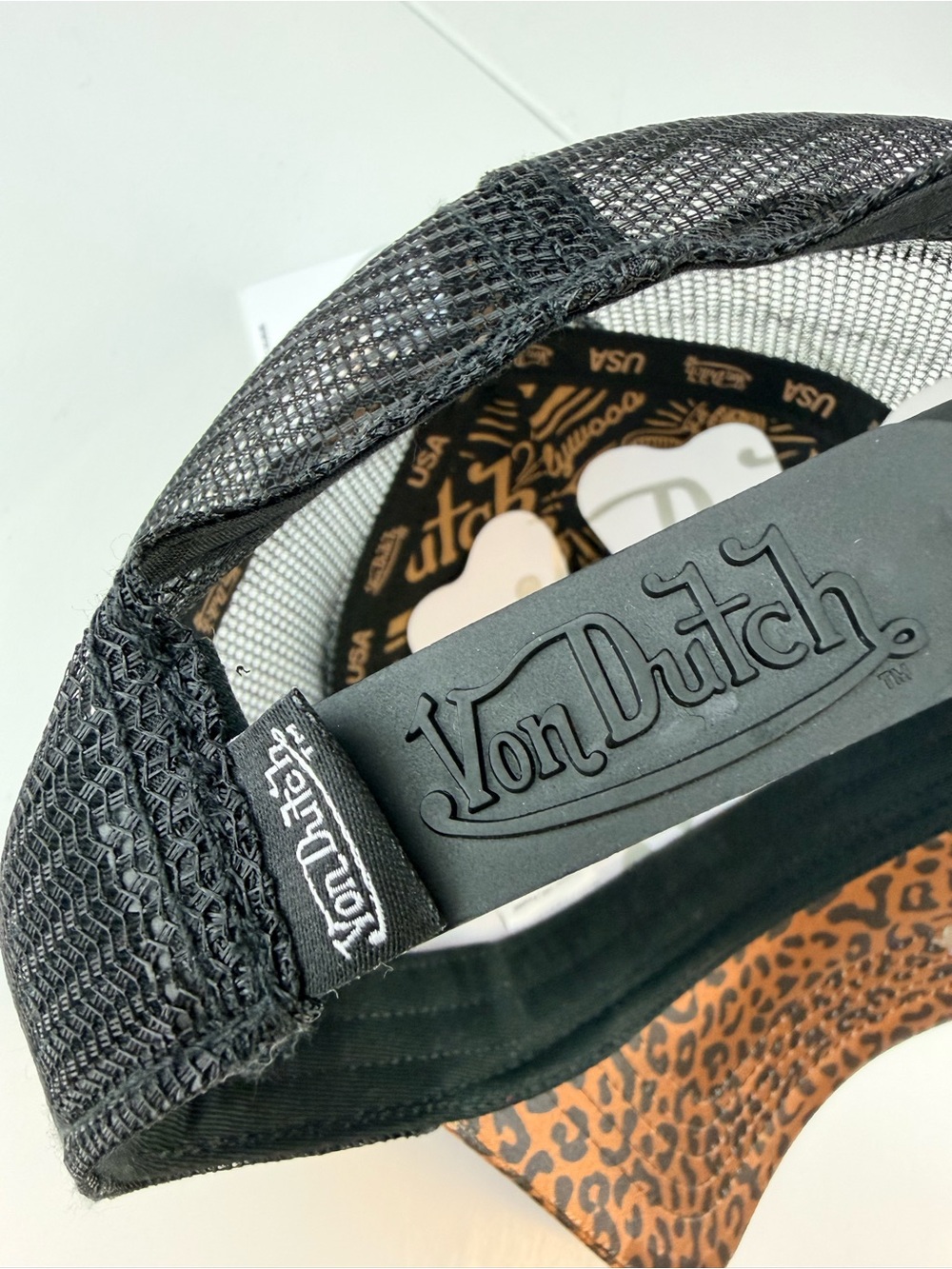 Von Dutch orange cheetah velvet trucker hat SnapBack Y2K - Picture 4 of 4
